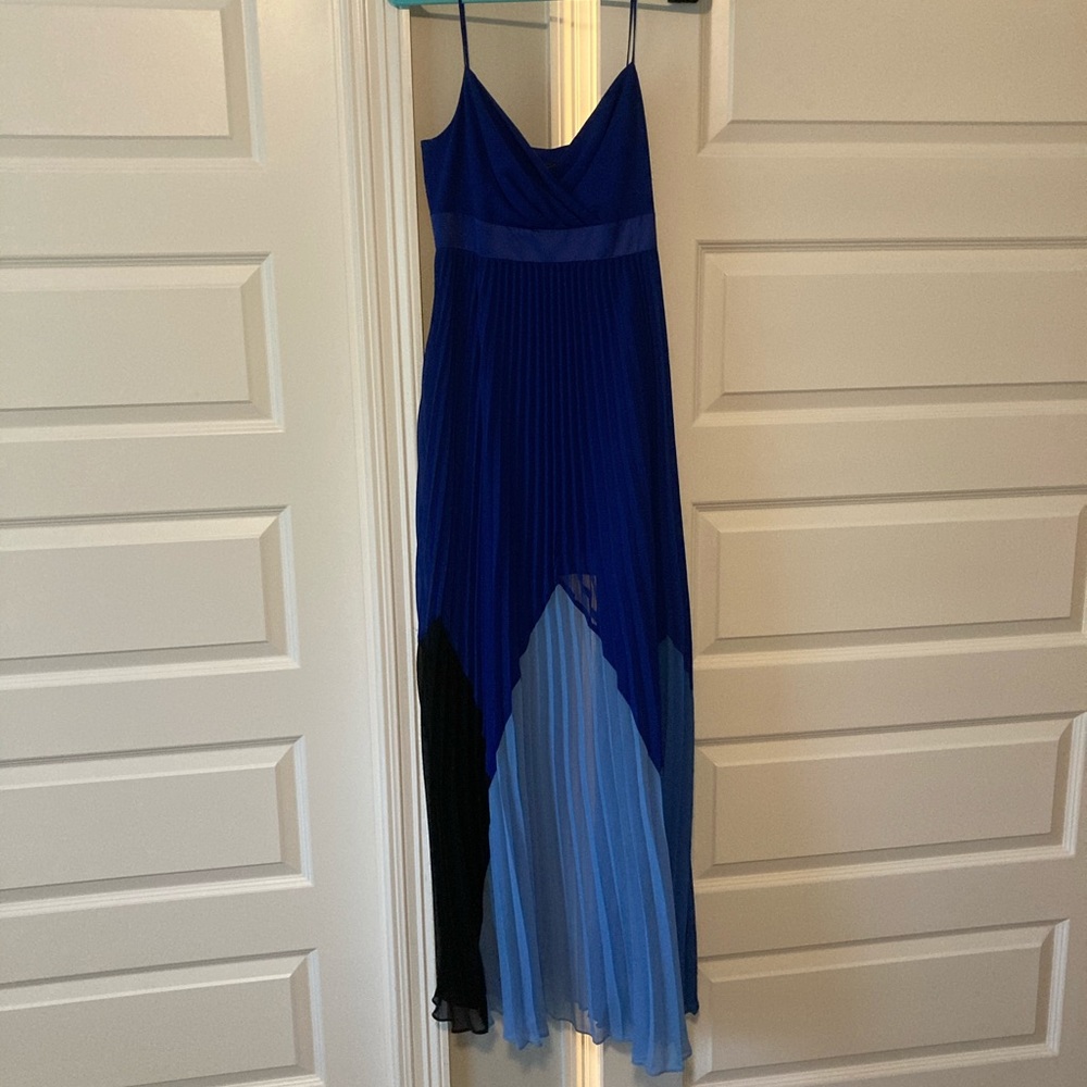 Blue Colorblock Maxi Dress - Women's